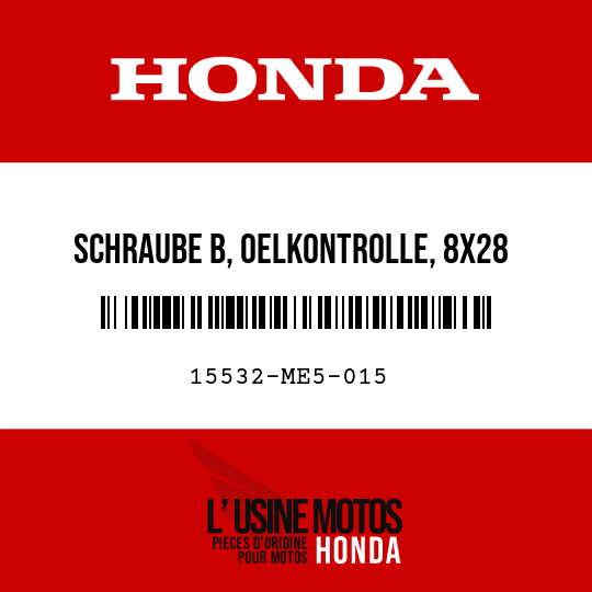 image de 15532-ME5-015 SCHRAUBE B, OELKONTROLLE, 8X28