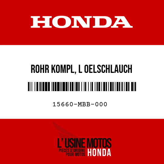 image de 15660-MBB-000 ROHR KOMPL, L OELSCHLAUCH