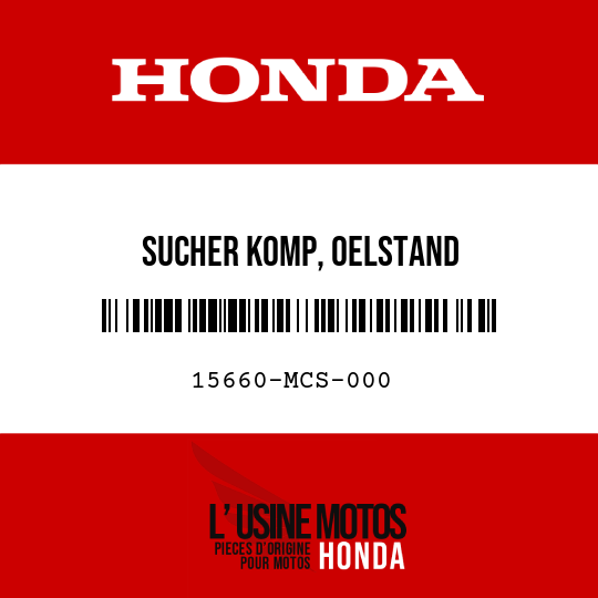 image de 15660-MCS-000 SUCHER KOMP, OELSTAND