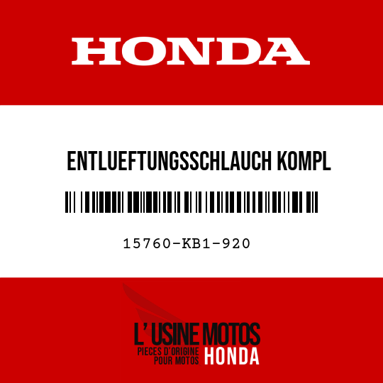 image de 15760-KB1-920 ENTLUEFTUNGSSCHLAUCH KOMPL
