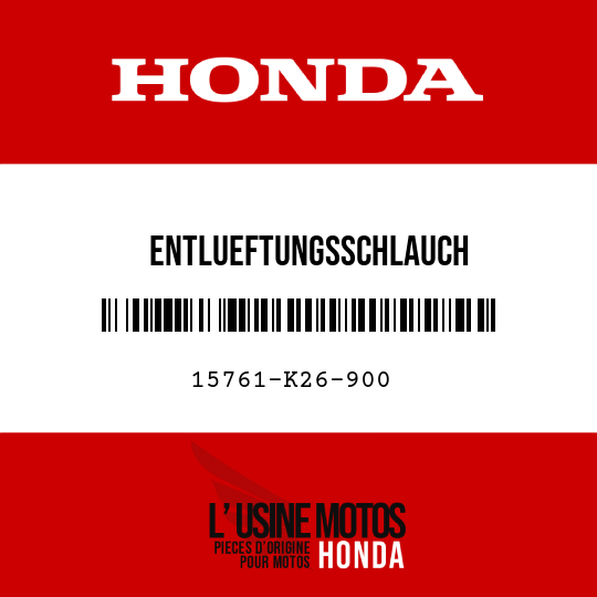 image de 15761-K26-900 ENTLUEFTUNGSSCHLAUCH