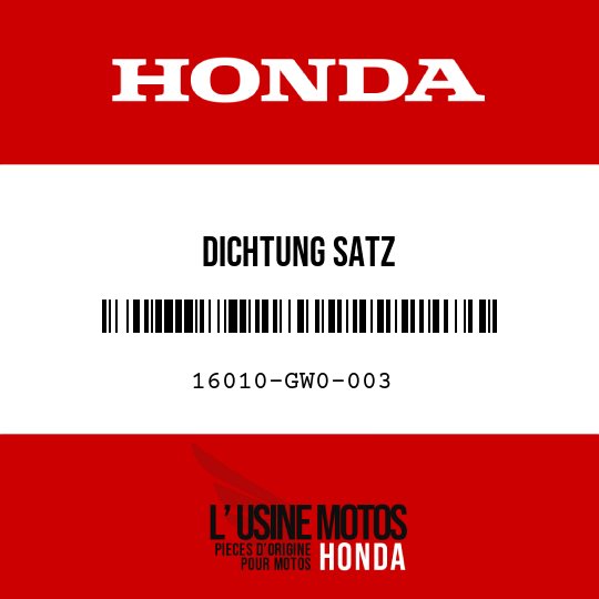 image de 16010-GW0-003 DICHTUNG SATZ