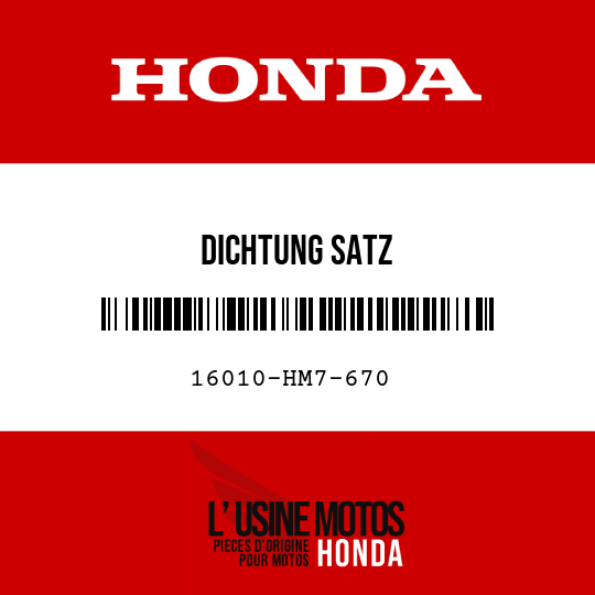 image de 16010-HM7-670 DICHTUNG SATZ
