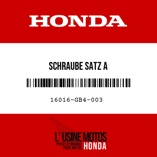 image de 16016-GB4-003 SCHRAUBE SATZ A