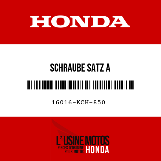 image de 16016-KCH-850 SCHRAUBE SATZ A