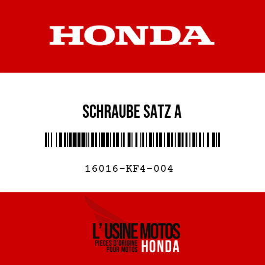 image de 16016-KF4-004 SCHRAUBE SATZ A