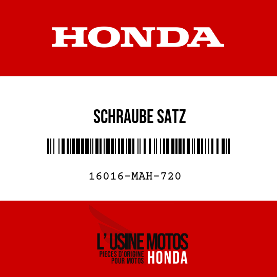 image de 16016-MAH-720 SCHRAUBE SATZ