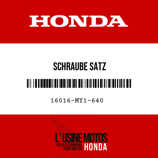 image de 16016-MY1-640 SCHRAUBE SATZ