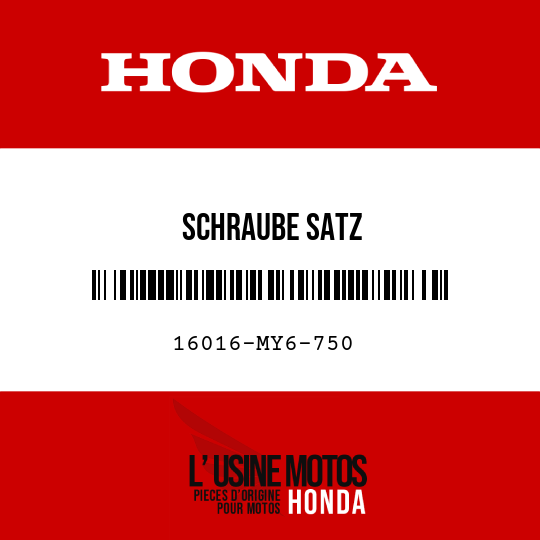 image de 16016-MY6-750 SCHRAUBE SATZ