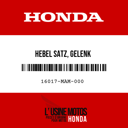 image de 16017-MAM-000 HEBEL SATZ, GELENK