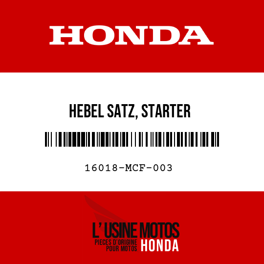 image de 16018-MCF-003 HEBEL SATZ, STARTER