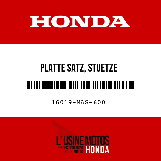 image de 16019-MAS-600 PLATTE SATZ, STUETZE
