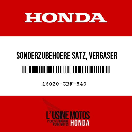 image de 16020-GBF-840 SONDERZUBEHOERE SATZ, VERGASER