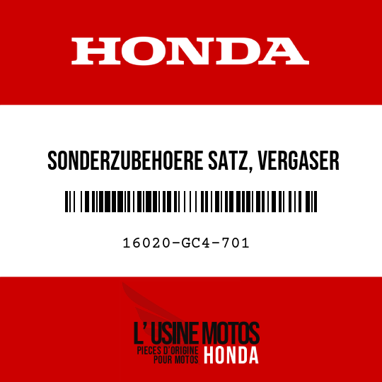 image de 16020-GC4-701 SONDERZUBEHOERE SATZ, VERGASER