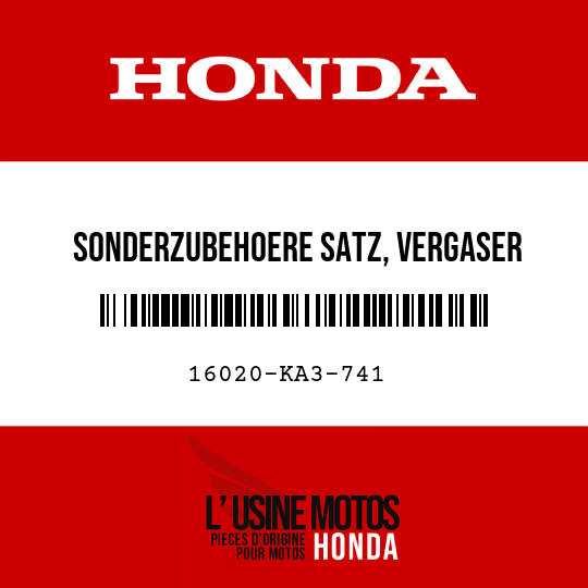 image de 16020-KA3-741 SONDERZUBEHOERE SATZ, VERGASER