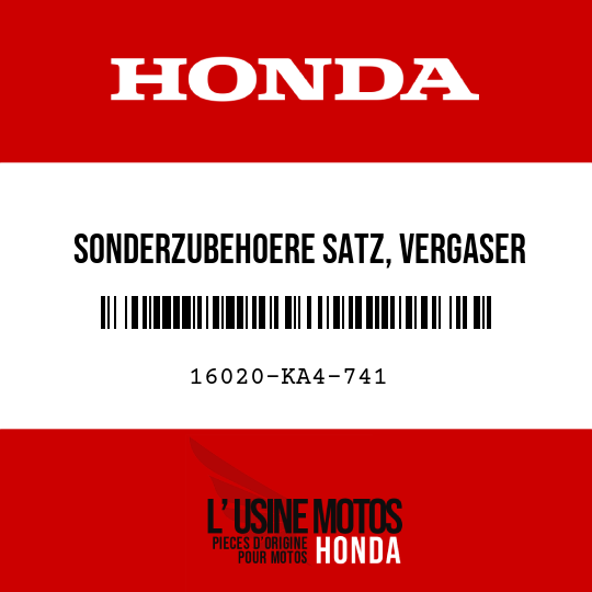 image de 16020-KA4-741 SONDERZUBEHOERE SATZ, VERGASER