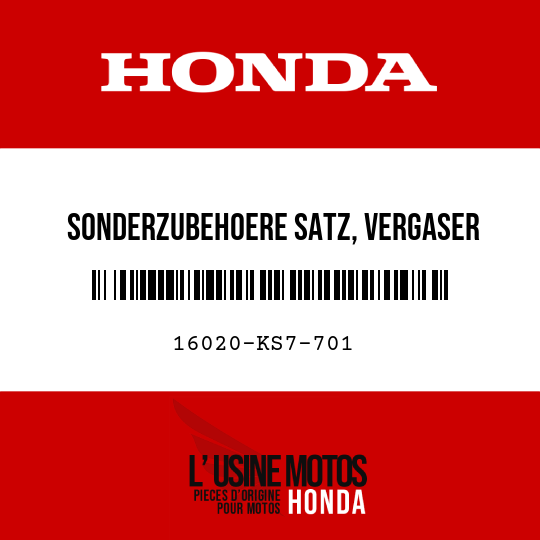 image de 16020-KS7-701 SONDERZUBEHOERE SATZ, VERGASER