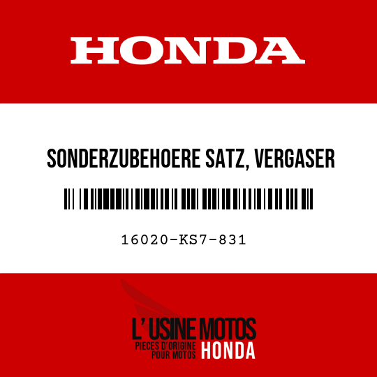 image de 16020-KS7-831 SONDERZUBEHOERE SATZ, VERGASER