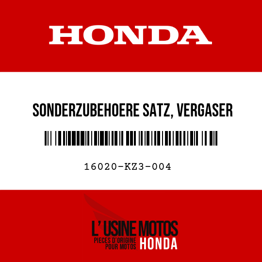 image de 16020-KZ3-004 SONDERZUBEHOERE SATZ, VERGASER