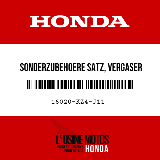 image de 16020-KZ4-J11 SONDERZUBEHOERE SATZ, VERGASER
