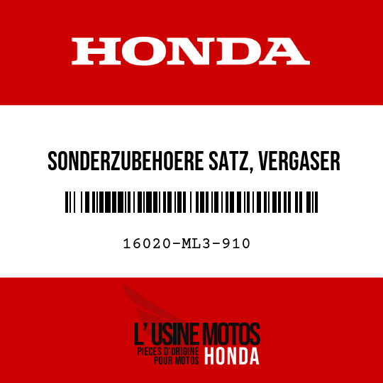 image de 16020-ML3-910 SONDERZUBEHOERE SATZ, VERGASER