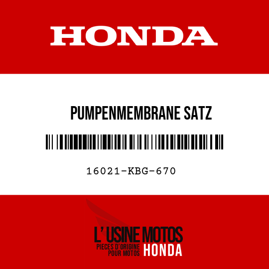 image de 16021-KBG-670 PUMPENMEMBRANE SATZ