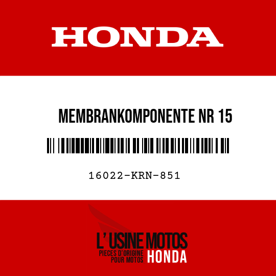 image de 16022-KRN-851 MEMBRANKOMPONENTE NR 15
