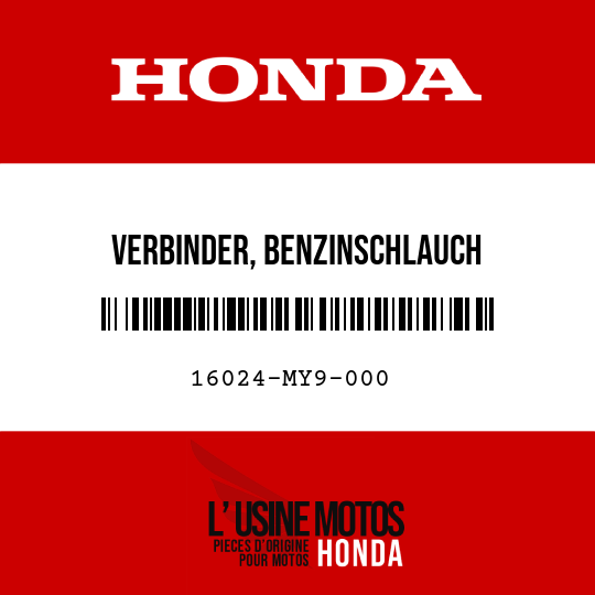 image de 16024-MY9-000 VERBINDER, BENZINSCHLAUCH