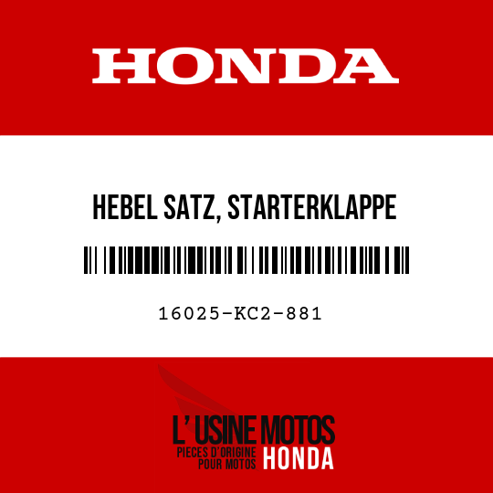 image de 16025-KC2-881 HEBEL SATZ, STARTERKLAPPE
