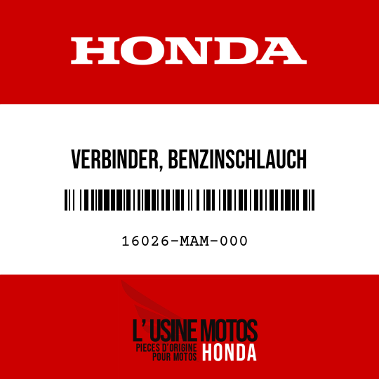 image de 16026-MAM-000 VERBINDER, BENZINSCHLAUCH