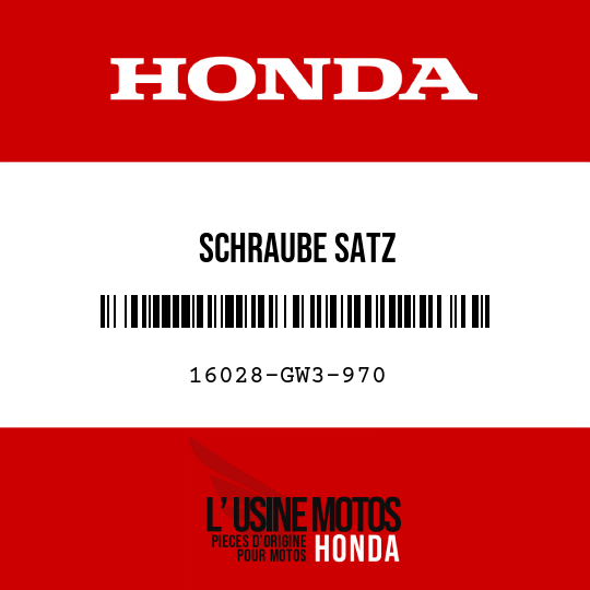 image de 16028-GW3-970 SCHRAUBE SATZ