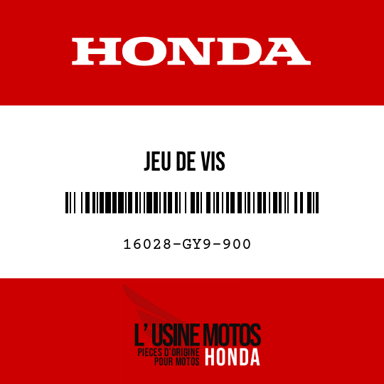 image de 16028-GY9-900 JEU DE VIS