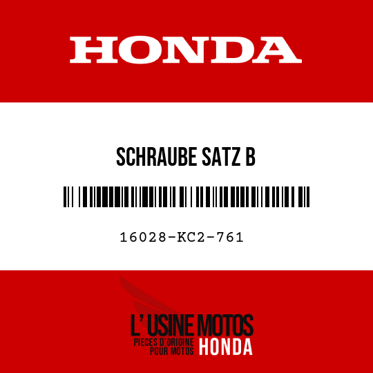 image de 16028-KC2-761 SCHRAUBE SATZ B