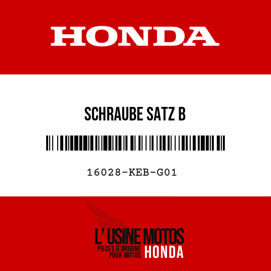 image de 16028-KEB-G01 SCHRAUBE SATZ B