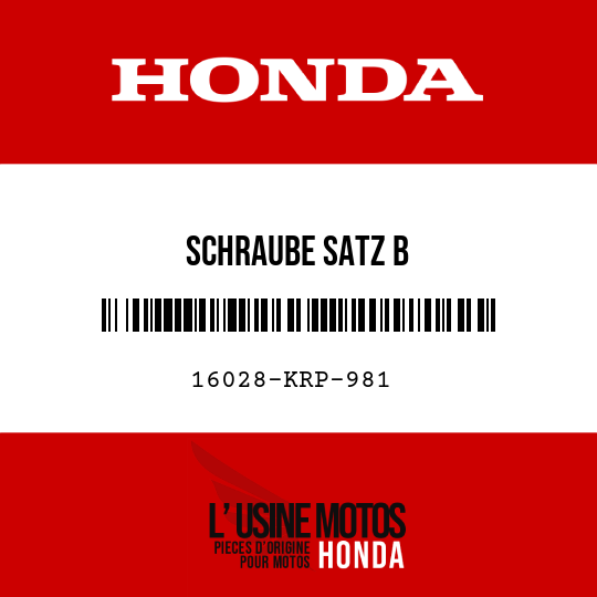image de 16028-KRP-981 SCHRAUBE SATZ B
