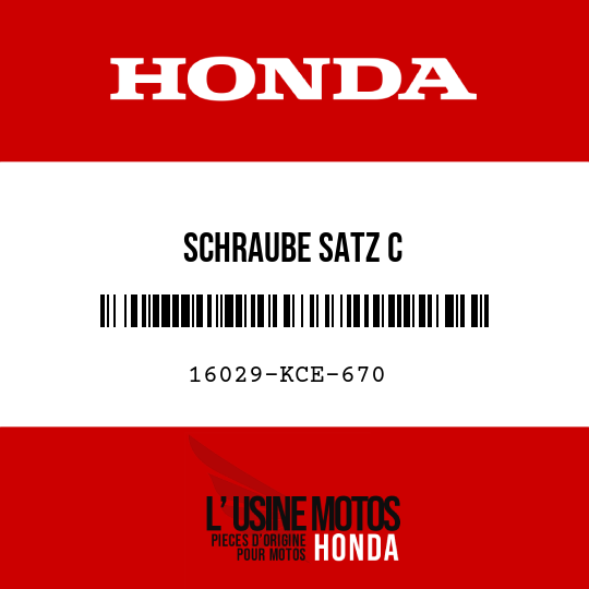image de 16029-KCE-670 SCHRAUBE SATZ C