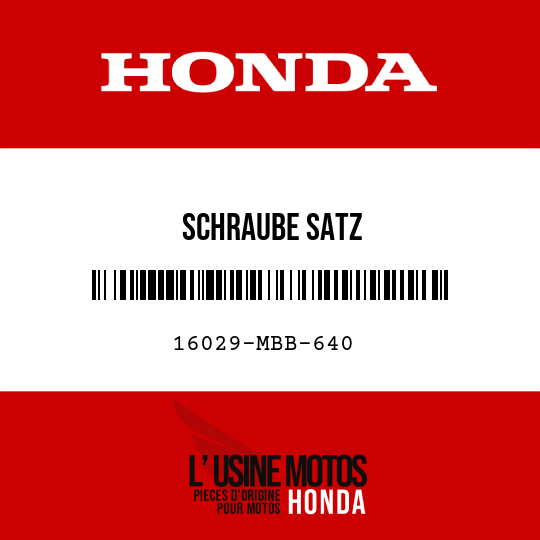 image de 16029-MBB-640 SCHRAUBE SATZ