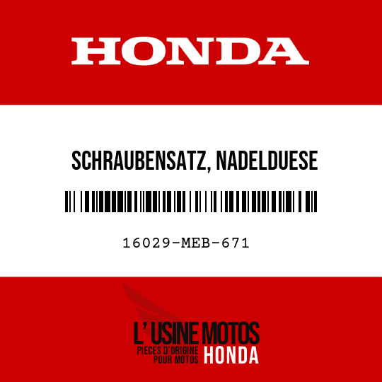 image de 16029-MEB-671 SCHRAUBENSATZ, NADELDUESE