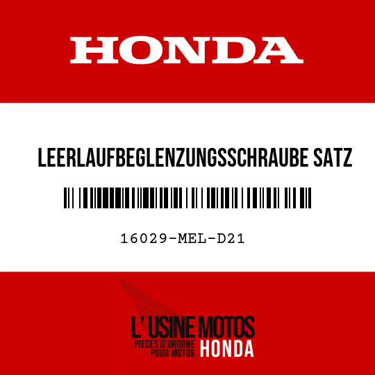 image de 16029-MEL-D21 LEERLAUFBEGLENZUNGSSCHRAUBE SATZ