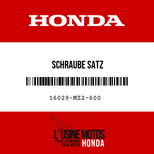 image de 16029-MZ2-600 SCHRAUBE SATZ