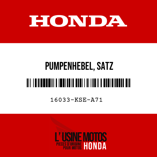 image de 16033-KSE-A71 PUMPENHEBEL, SATZ