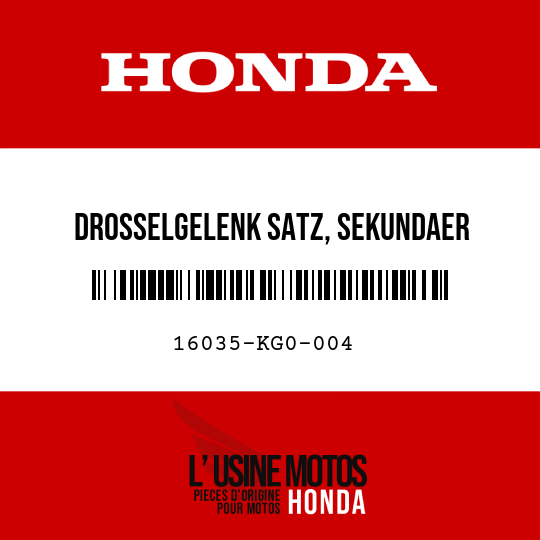 image de 16035-KG0-004 DROSSELGELENK SATZ, SEKUNDAER
