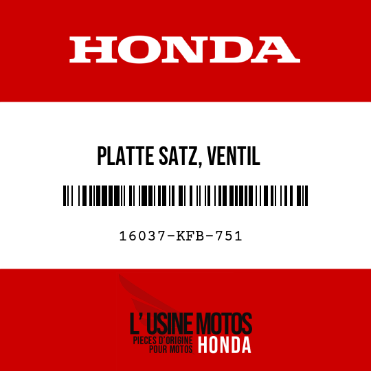 image de 16037-KFB-751 PLATTE SATZ, VENTIL