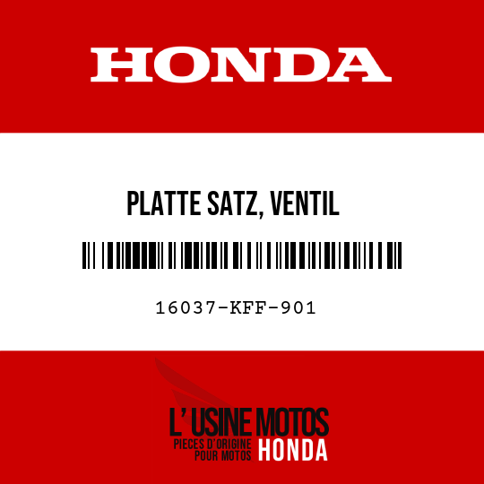 image de 16037-KFF-901 PLATTE SATZ, VENTIL