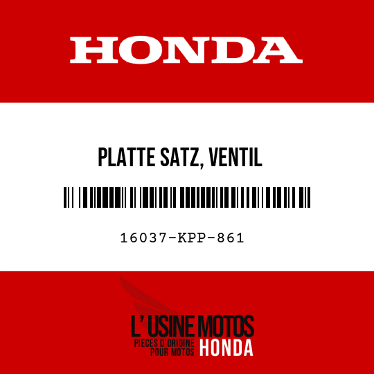 image de 16037-KPP-861 PLATTE SATZ, VENTIL