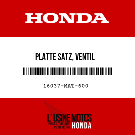 image de 16037-MAT-600 PLATTE SATZ, VENTIL