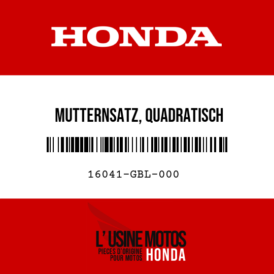 image de 16041-GBL-000 MUTTERNSATZ, QUADRATISCH