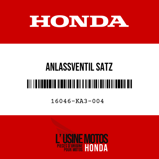 image de 16046-KA3-004 ANLASSVENTIL SATZ