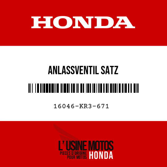 image de 16046-KR3-671 ANLASSVENTIL SATZ