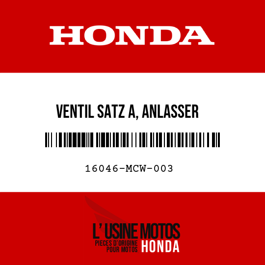 image de 16046-MCW-003 VENTIL SATZ A, ANLASSER